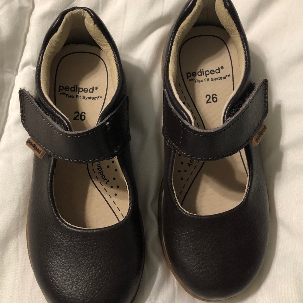 Pediped brown leather Mary Jane style shoe